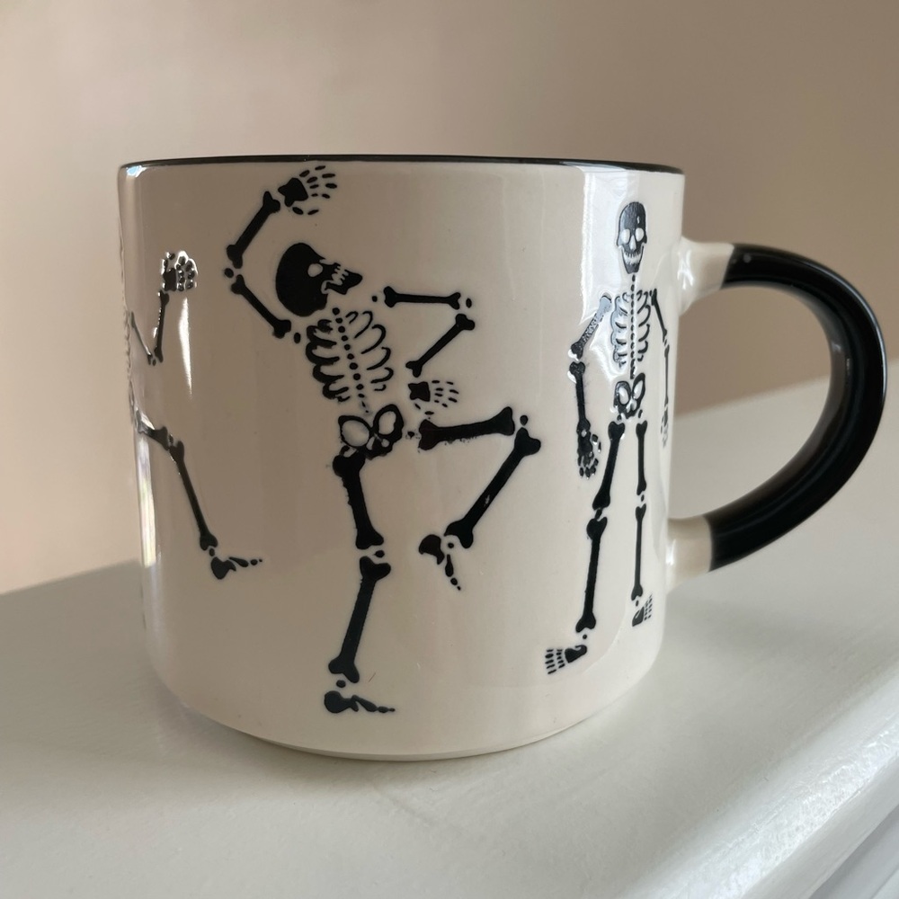 Adorable Dancing Skeleton Ceramic Mug